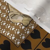 French Bulldog Fabric With Hearts