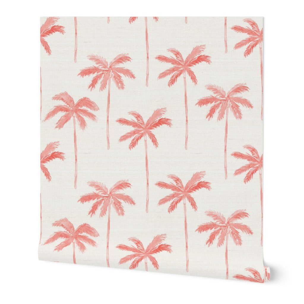 (jumbo scale) watercolor palm - coral
