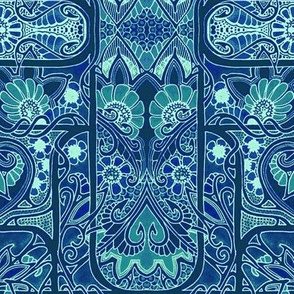 Hippy Trippy Flower Power Love In  Blues