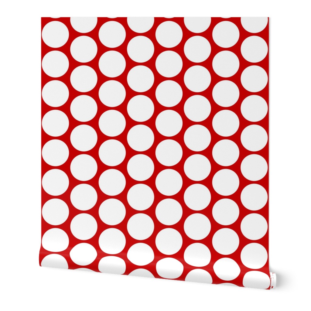 Christmas Howdy: Polka Dot White on Red