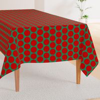 ChristmasHowdy: Polka Dots Red On Green