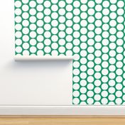 ChristmasHowdy: Polka Dots White On Green