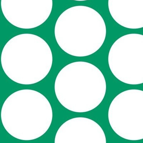 ChristmasHowdy: Polka Dots White On Green