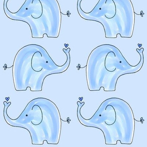 Small Blue Two Way Elephants