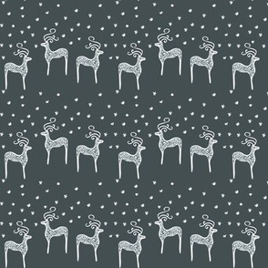 Reindeers on a Starry Night, slate
