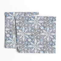 Rustic white Dahlia lace on grey