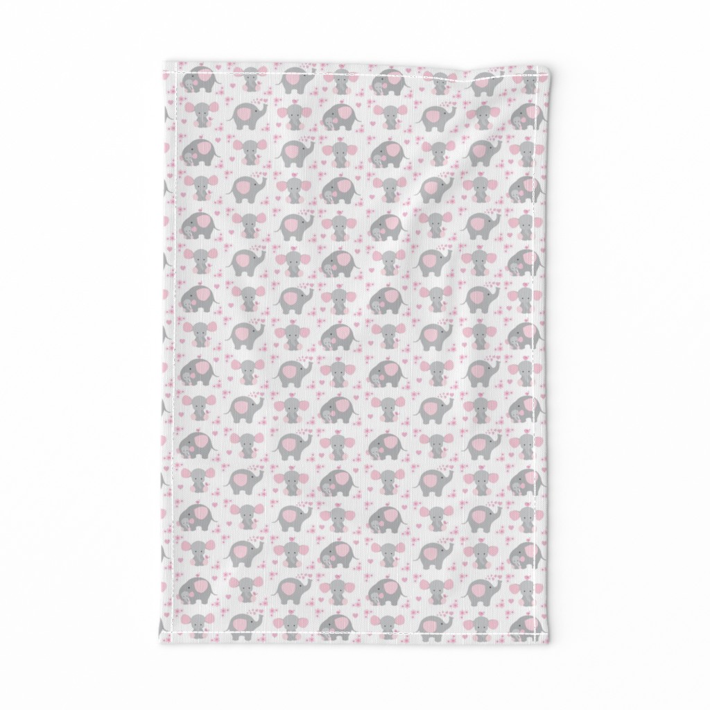 Elephant Pink Floral Girl Nursery 