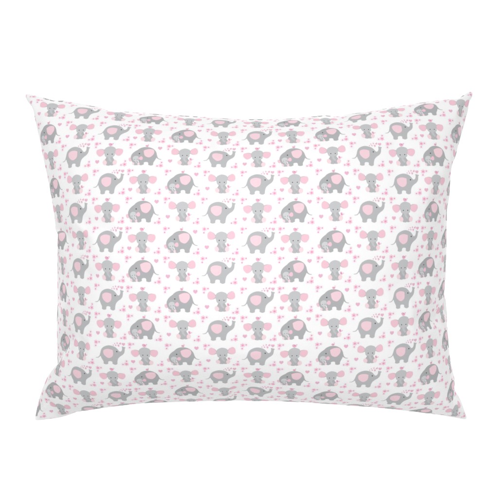 Elephant Pink Floral Girl Nursery 