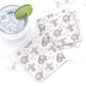 Elephant Pink Floral Girl Nursery 