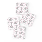 Elephant Pink Floral Girl Nursery 