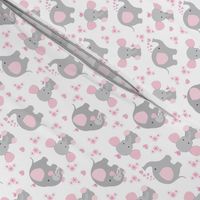 Elephant Pink Floral Girl Nursery 