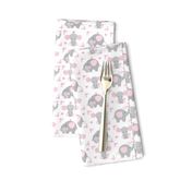 Elephant Pink Floral Girl Nursery 