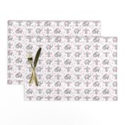 Elephant Pink Floral Girl Nursery 