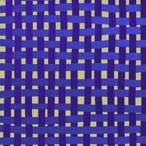 Woven purple, blue + indigo on a pale gold ground, LARGE by Su_G_©SuSchaefer