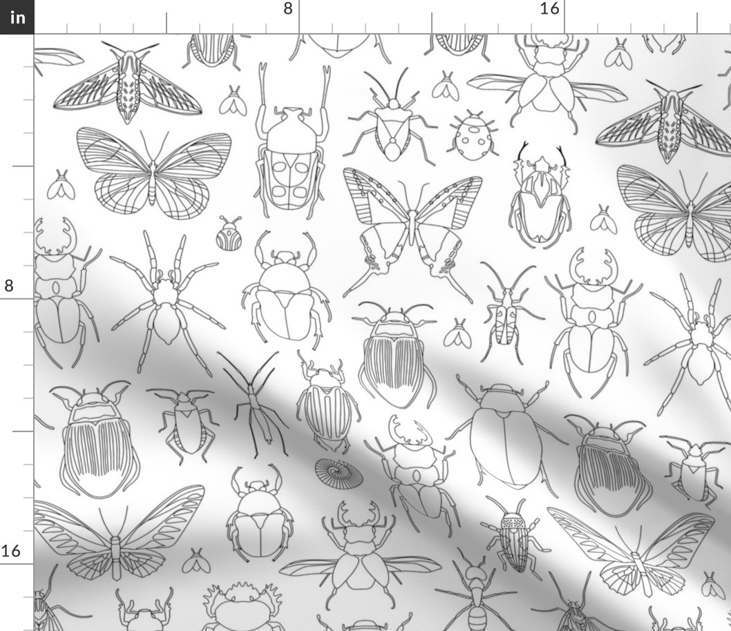 Bugs Coloring In Fabric