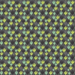 Cactus Cacti Gray Green Teal Black Texture Simple Fun Bedding Wallpaper