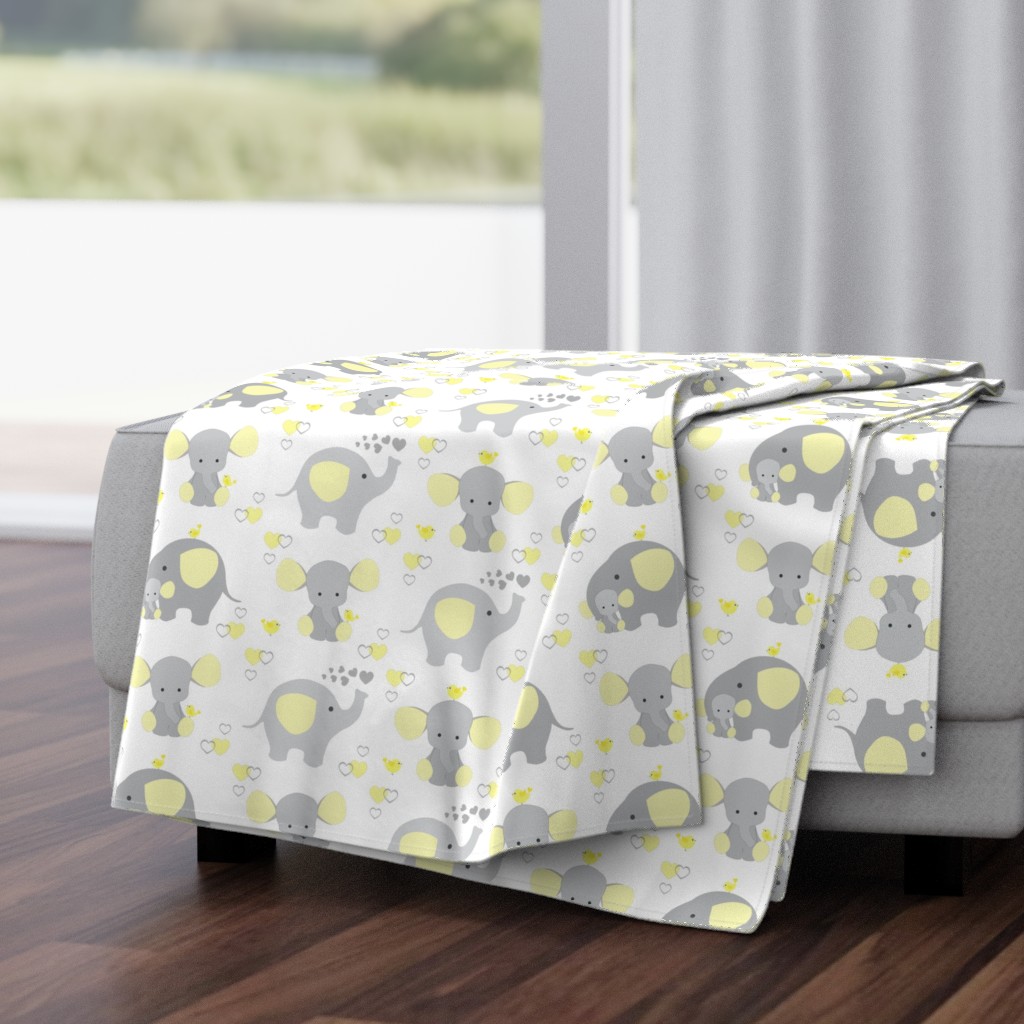 Elephant Nursery Yellow Neutral 