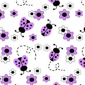Purple Lavender Ladybugs