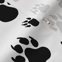 Black Paw Prints - Medium