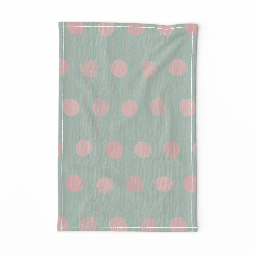 dots-rosebud pink n gray mint