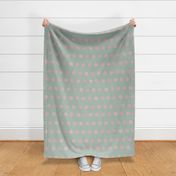 dots-rosebud pink n gray mint