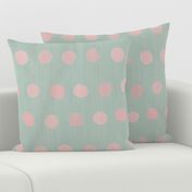 dots-rosebud pink n gray mint