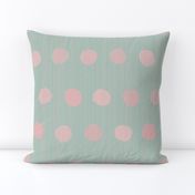 dots-rosebud pink n gray mint