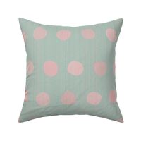 dots-rosebud pink n gray mint