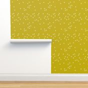 Basic geometric raw brush crosses pattern mustard yellow SMALL