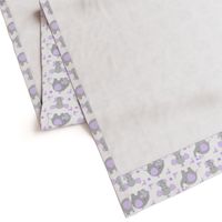 Elephant Purple Lavender Floral Girl Nursery 