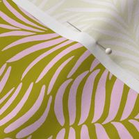 palm leaves __ olive   pink __ tropical design for beach and swim