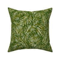 palm leaves __ olives   white __ tropical design for beach and swim