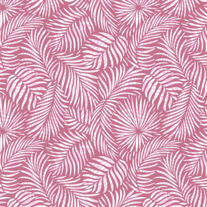  tropical palm leaves pink white beach swim