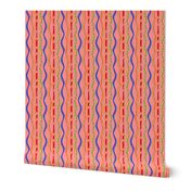 Funky Curvy Stripe Coral Orange