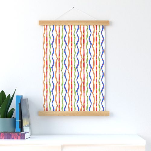 Funky Curvy Stripe White