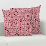 Floral Watercolor Geometric Beautiful Black Gray Pinks Lovely Wallpaper Bedding Pillow