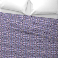 Floral Flowers Watercolor Indian Textile Geometric Repeat Reflective Purple Lavender Pink