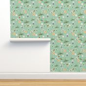 Meadow with Bees, Sage Green