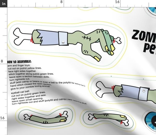 zombie arm pet toy - Spoonflower