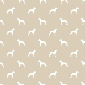 Great Dane silhouette (Smaller) dog fabric sand