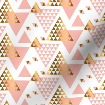Pink & Gold Triangles 