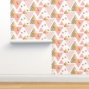 Pink & Gold Triangles 