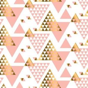 Pink & Gold Triangles 