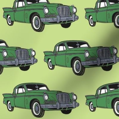 Big finned 1957 Studebaker Hawk (green with light green)