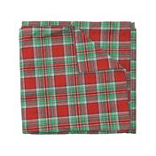 Distressed red + green (MATCHING) Stewart plaid by Su_G_©SuSchaefer