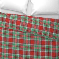 Distressed red + green (MATCHING) Stewart plaid by Su_G_©SuSchaefer