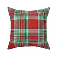 Distressed red + green (MATCHING) Stewart plaid by Su_G_©SuSchaefer