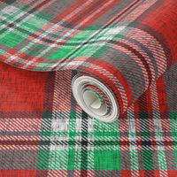 Distressed red + green (MATCHING) Stewart plaid by Su_G_©SuSchaefer