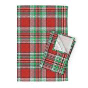 Distressed red + green (MATCHING) Stewart plaid by Su_G_©SuSchaefer