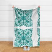 hawaiian quilt - teal